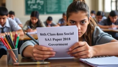 8th Class Social Question Paper 2018 SA1 Government Complete Guide for Students