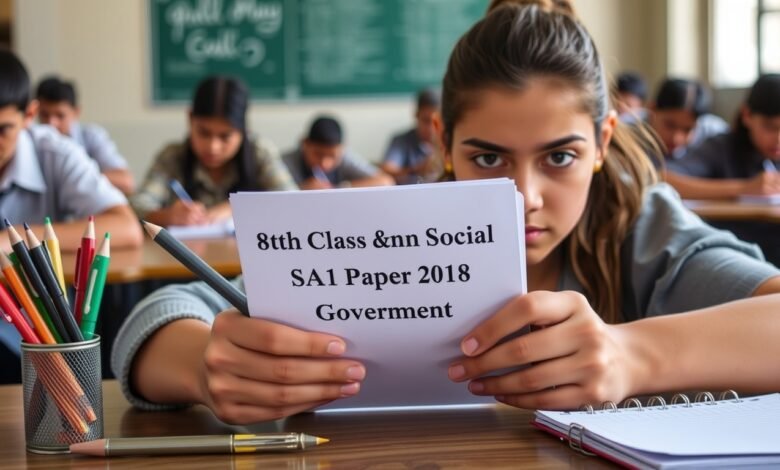 8th Class Social Question Paper 2018 SA1 Government Complete Guide for Students
